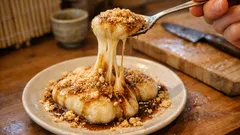 レンジで40秒、モッツァレラが和スイーツに。きな粉もち風の簡単デザート